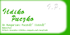 ildiko puczko business card